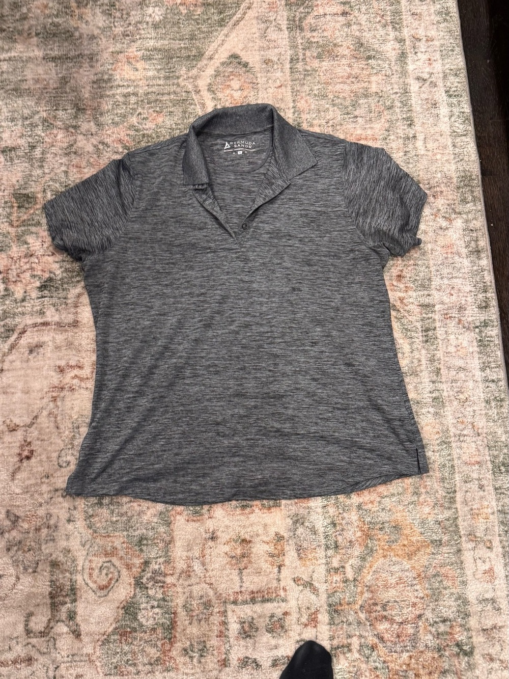 Women's Heather Gray Short Sleeve Polo